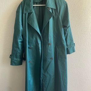 Teal Trench Coat